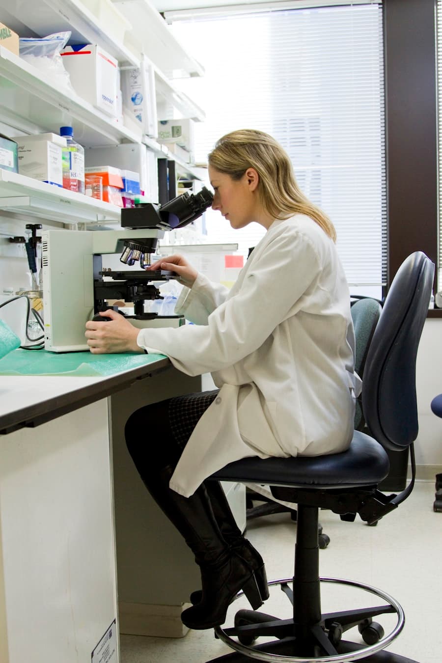 Laboratory diagnostics bench with clinical samples